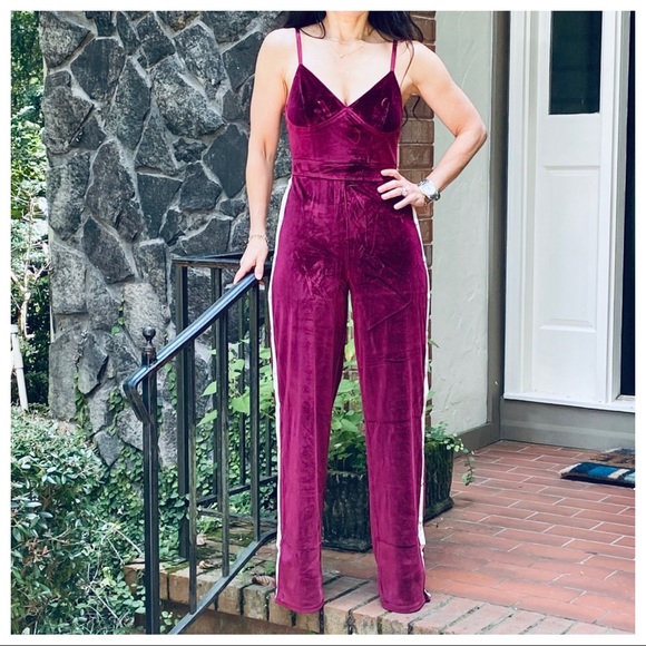#07 FABULOUS VELVET WIDE LEG JUMPSUIT WITH SIDE DETAIL - Picture 11 of 13